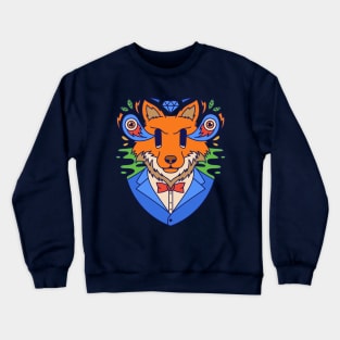 business fox illustration Crewneck Sweatshirt